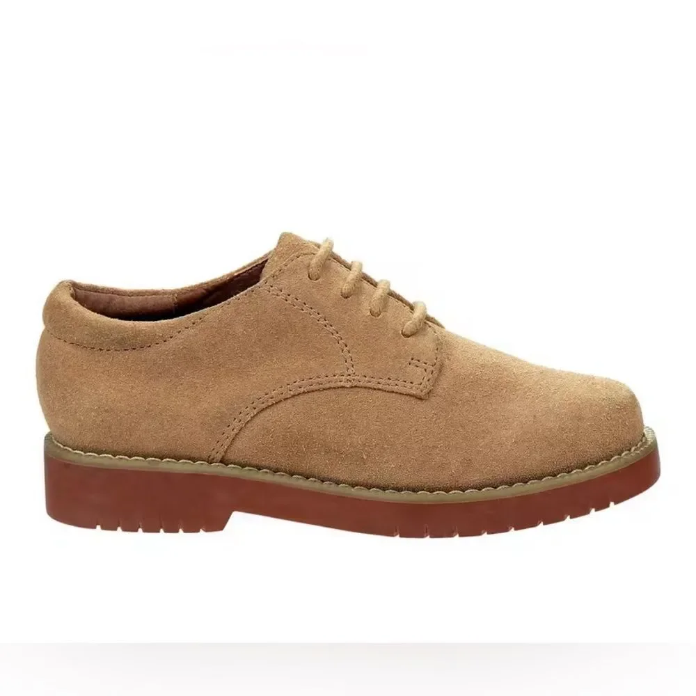Academie Gear James Boys’ Dress Shoes Oxfords Suede Leather Big Kid 4M Youth